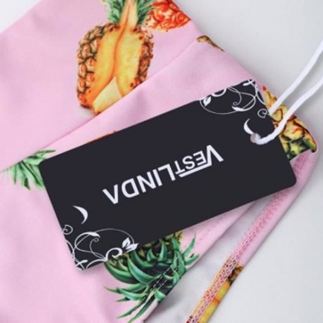 PINEAPPLE PRINT HIGH WAIST BRALETTE BIKINI SET (GREEN)