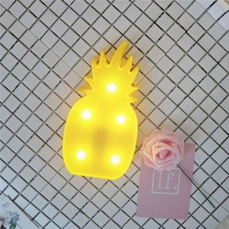 HOME DECORATION PINEAPPLE SHAPE DECORATION LED NIGHT LIGHT TABLE LAMP (YELLOW)