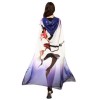 CHIFFON HALLOWEEN WITCH ELEMENT FESTIVAL HOODED CAPE (PURPLE)