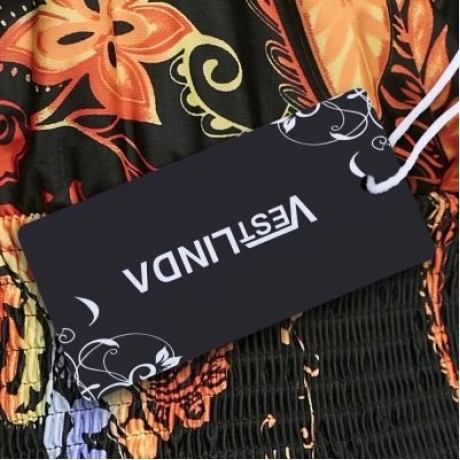 Plus Size Plunge V Neck Paisley Maxi Bohemian Dress (BLACK)