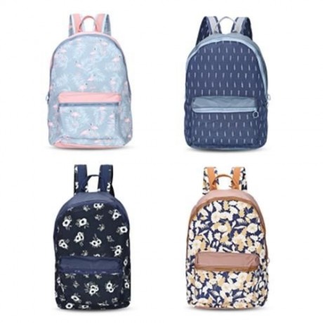 GUAPABIEN PREPPY STYLE PRINT TRAVEL BACKPACK GIRLS SCHOOL BAG (AZURE)
