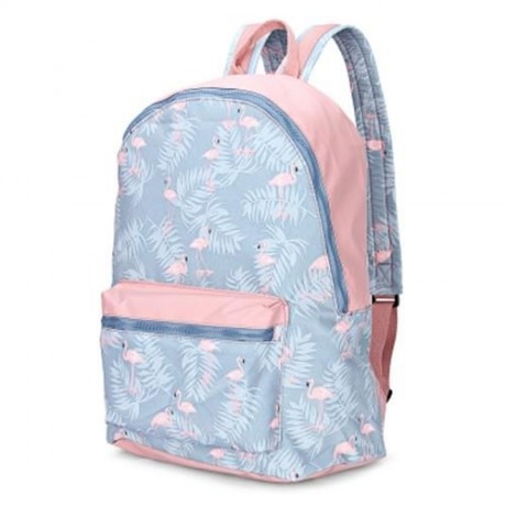 GUAPABIEN PREPPY STYLE PRINT TRAVEL BACKPACK GIRLS SCHOOL BAG (AZURE)