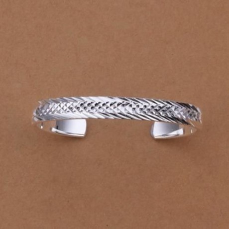 CHIC SILVER PLATED ROUND BRACELET FOR WOMEN (SILVER)