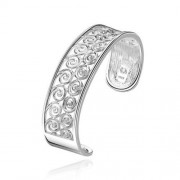 CHIC OPENWORK LINK BRACELET FOR WOMEN (WHITE)