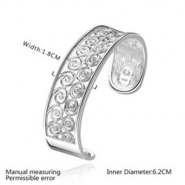 CHIC OPENWORK LINK BRACELET FOR WOMEN (WHITE)