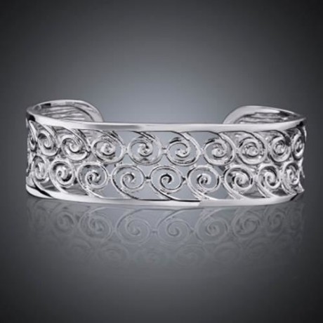 CHIC OPENWORK LINK BRACELET FOR WOMEN (WHITE)