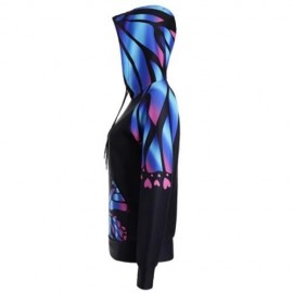 RAGLAN SLEEVE BUTTERFLY PRINT KANGAROO HOODIE (BLUE)