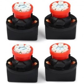 T10 SMD 1210 RED LIGHT LED INSTRUMENT PANEL DASH LAMP WITH HOLDER - 4PCS