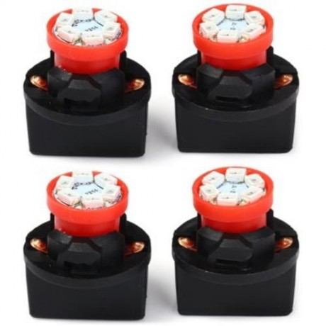 T10 SMD 1210 RED LIGHT LED INSTRUMENT PANEL DASH LAMP WITH HOLDER - 4PCS