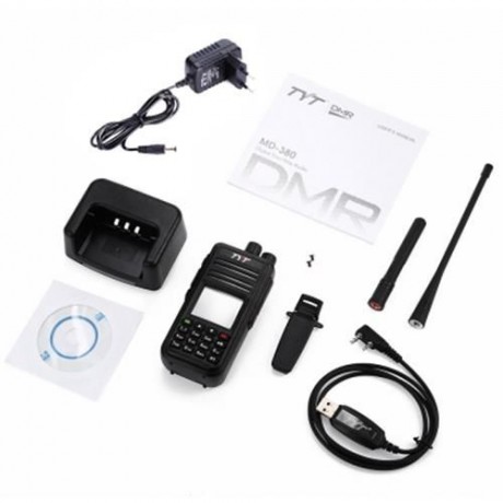 TYT MD - 380 VHF PORTABLE WALKIE TALKIE DIGITAL TRANSCEIVER WITH COLORFUL DISPLAY (BLACK)