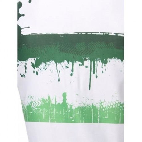 3D STRIPES PRINT ROUND COLLAR T-SHIRT FOR MEN (COLORMIX)