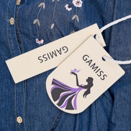 PLUS SIZE FLORAL EMBROIDERED LONGLINE DENIM SHIRT (BLUE)