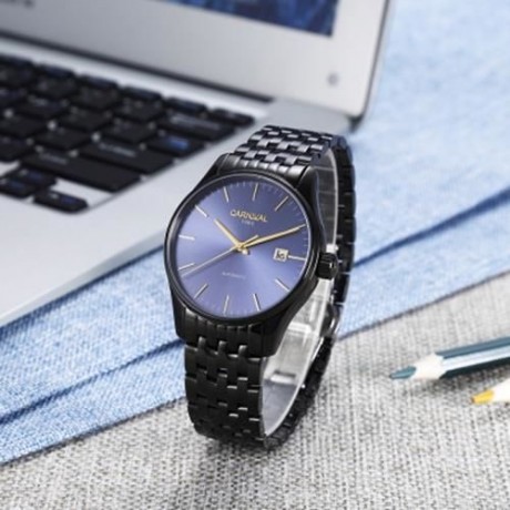 CARNIVAL 8612G AUTO MECHANICAL MEN WATCH (BLUE)