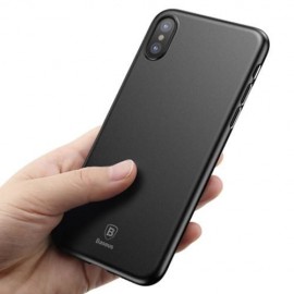 BASEUS WING CASE ULTRA SLIM PP BACK COVER FOR IPHONE X (FULL BLACK)
