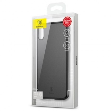 BASEUS WING CASE ULTRA SLIM PP BACK COVER FOR IPHONE X (FULL BLACK)