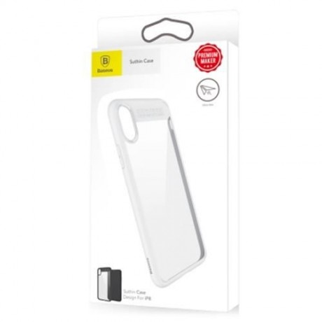 BASEUS SUTHIN CASE PROTECTIVE BACK COVER FOR IPHONE X (WHITE)