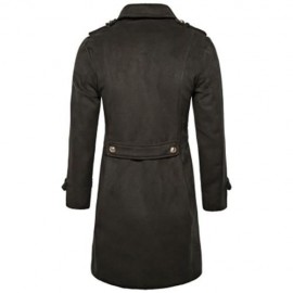 TURNDOWN COLLAR DOUBLE BREASTED PEACOAT (ARMY GREEN)