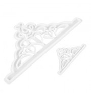 2pcs Fondant Cake Embossing Mold Bakeware (WHITE)