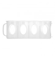 Four Case Useful Refrigerator Beverage Storage Box (CLEAR WHITE)