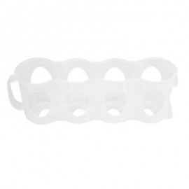 Four Case Useful Refrigerator Beverage Storage Box (CLEAR WHITE)