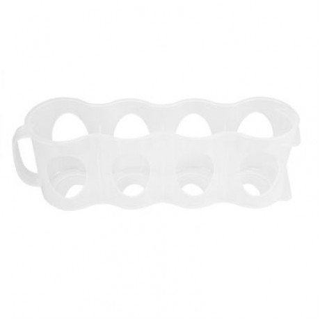Four Case Useful Refrigerator Beverage Storage Box (CLEAR WHITE)
