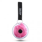 GUAPABIEN PORTABLE REUSABLE SHOPPING BAG WITH CARABINER (PINK)