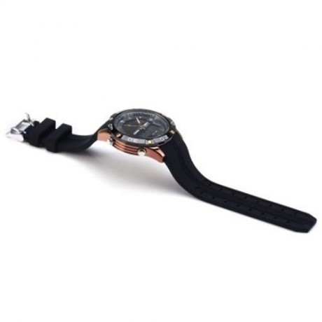 SKMEI 1064 SOLAR POWER DUAL MOVT LED WATCH MILITARY SPORTS WRISTWATCH (COFFEE)