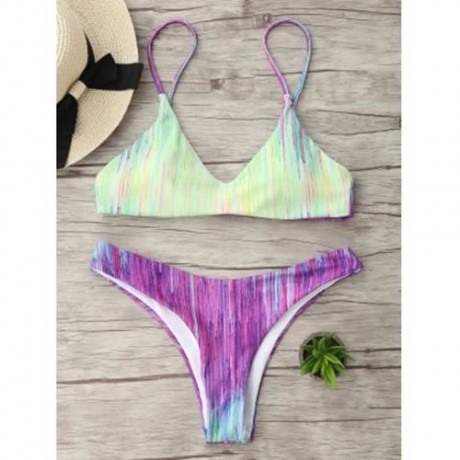 TIE DYE SPAGHETTI STRAP BIKINI SET (COLORMIX)