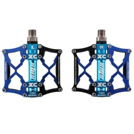 SHANMASHI Paired Cycling Mountain Bicycle Bike Bearing Pedal (BLUE)