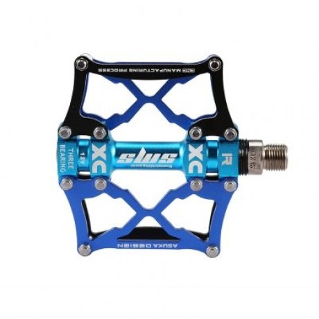 SHANMASHI Paired Cycling Mountain Bicycle Bike Bearing Pedal (BLUE)