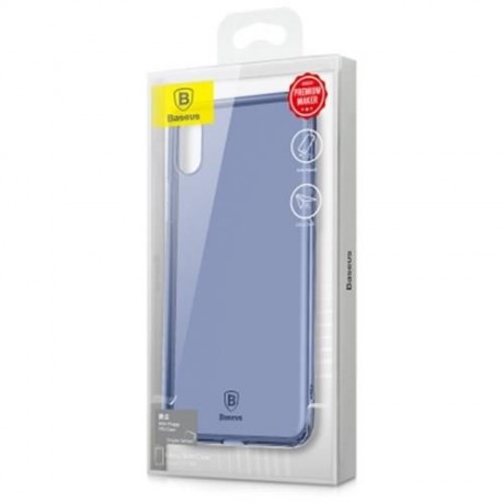 BASEUS SIMPLE SERIES (ANTI-FALL) CLEAR TPU CASE FOR IPHONE X (BLUE)
