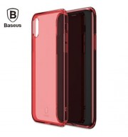 BASEUS SIMPLE SERIES (ANTI-FALL) CLEAR TPU CASE FOR IPHONE X (RED)