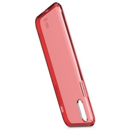 BASEUS SIMPLE SERIES (ANTI-FALL) CLEAR TPU CASE FOR IPHONE X (RED)