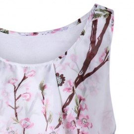 PLUS SIZE TINY FLORAL OVERLAP SLEEVELESS TOP (PINK)