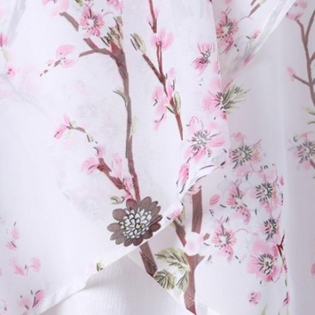 PLUS SIZE TINY FLORAL OVERLAP SLEEVELESS TOP (PINK)