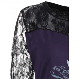 PLUS SIZE LACE PANEL ANGEL PRINT TOP (PURPLE)