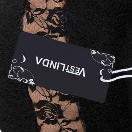 LACE MESH PANEL PLUS SIZE CAPRI LEGGINGS (BLACK)