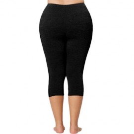 LACE MESH PANEL PLUS SIZE CAPRI LEGGINGS (BLACK)