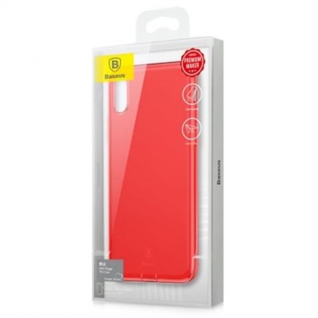 BASEUS SIMPLE SERIES PLUGGY CASE TPU BACK COVER FOR IPHONE X (RED)