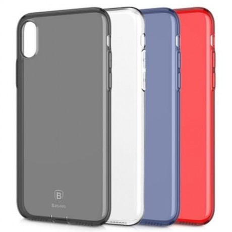 BASEUS SIMPLE SERIES PLUGGY CASE TPU BACK COVER FOR IPHONE X (RED)