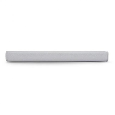 BAELLERRY THIN SOFT CLUTCH BAG LONG CARD HOLDER COIN PURSE MEN (GREY WHITE)