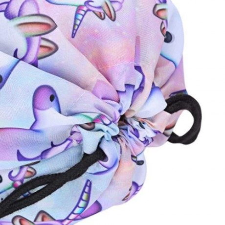 GUAPABIEN GIRLS 3D UNICORN PRINT BACKPACK DRAWSTRING BAG (LIGHT PINK)