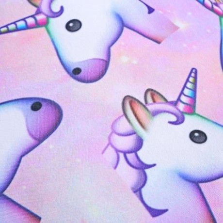 GUAPABIEN GIRLS 3D UNICORN PRINT BACKPACK DRAWSTRING BAG (LIGHT PINK)