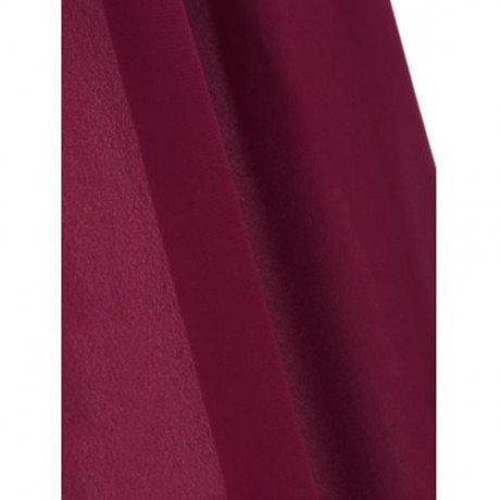 EMBROIDERED SLEEVELESS CHIFFON PLUS SIZE TOP (WINE RED)