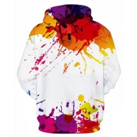 HOODED COLORFUL SPLATTER PAINT HOODIE (COLORMIX)