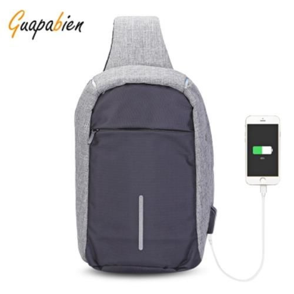 GUAPABIEN MULTIPURPOSE CROSSBODY CHEST BACKPACK FOR MEN (GRAY)