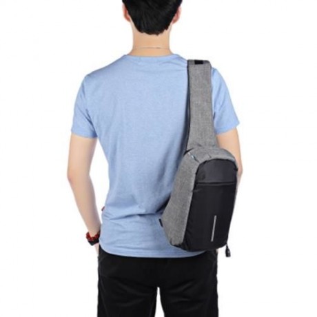 GUAPABIEN MULTIPURPOSE CROSSBODY CHEST BACKPACK FOR MEN (GRAY)