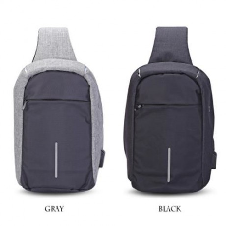 GUAPABIEN MULTIPURPOSE CROSSBODY CHEST BACKPACK FOR MEN (GRAY)