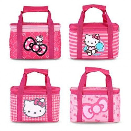 HELLO KITTY PORTABLE INSULATED THERMAL FOOD PICNIC LUNCH BAG (TUTTI FRUTTI)