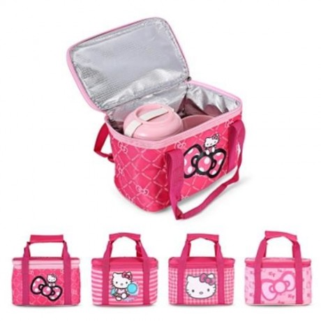 HELLO KITTY PORTABLE INSULATED THERMAL FOOD PICNIC LUNCH BAG (TUTTI FRUTTI)